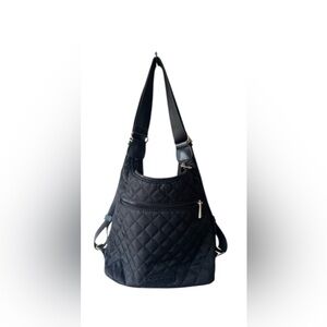 Sondra Roberts Quilted Black Backpack
